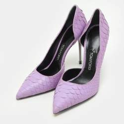 Tom Ford Purple Python Leather D'orsay Pumps Size 39