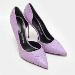 Tom Ford Purple Python Leather D'orsay Pumps Size 39