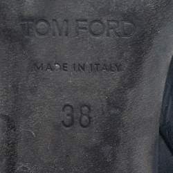 Pre Owned Tom Ford Black Leather Knee Length Boots Size 38