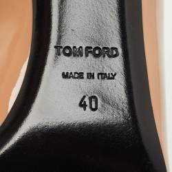 Pre Owned Tom Ford Beige Patent Leather Classic Pointed Toe Pumps Size 40