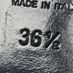 Pre Owned Tom Ford Gold Python Embossed Leather Peep Toe Slingback Pumps Size 36.5