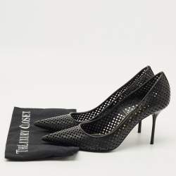 Pre Owned Tom Ford Black Leather Pointed Toe Pumps Size 37.5