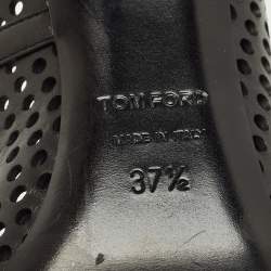 Pre Owned Tom Ford Black Leather Pointed Toe Pumps Size 37.5