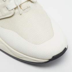 Pre Owned Tom Ford White Mesh and Suede Jago Low Top Sneakers Size 39.5