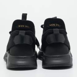 Pre Owned Tom Ford Black Mesh and Neoprene jago Lace Up Sneakers Size 39.5