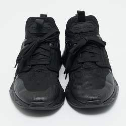 Pre Owned Tom Ford Black Mesh and Neoprene jago Lace Up Sneakers Size 39.5