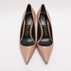 Pre Owned Tom Ford Nude Pink Leather Pumps Size 38