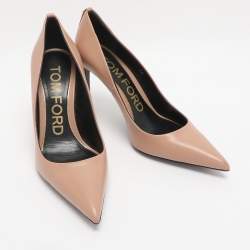 Pre Owned Tom Ford Nude Pink Leather Pumps Size 38