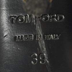 مملوكة مسبقًا Tom Ford Padlock Size 39 Gold Leather Ankle Strap Sandals