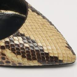 مملوكة مسبقًا حذاء كعب عالي توم فورد مقدمة مدببة رباط كاحل جلد أسود مقاس 38