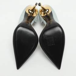 Pre Owned Tom Ford Size 39 Light Blue Suede D'orsay Pumps