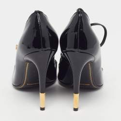 مملوكة مسبقًا Tom Ford Padlock Size 37 Black Patent Leather Pumps