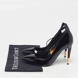 مملوكة مسبقًا Tom Ford Padlock Size 37 Black Patent Leather Pumps