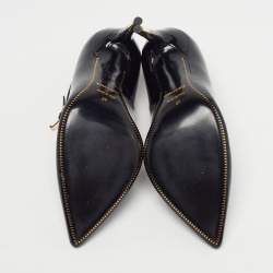 مملوكة مسبقًا Tom Ford Padlock Size 37 Black Patent Leather Pumps