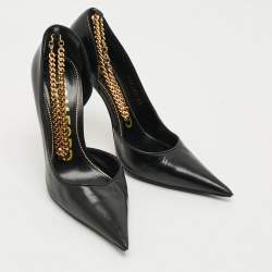 Pre Owned Tom Ford Size 38 Black Leather D'orsay Pumps