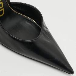 Pre Owned Tom Ford Size 38 Black Leather D'orsay Pumps
