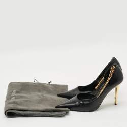 Pre Owned Tom Ford Size 38 Black Leather D'orsay Pumps