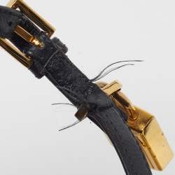 مملوكة مسبقًا Tom Ford Padlock Size 38 Black Leather Ankle Strap Sandals