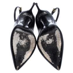 Tom Ford Black Leather Pointed Toe Ankle Strap Pumps Size 38
