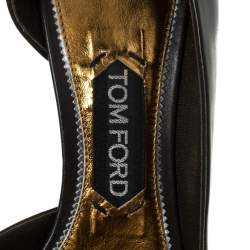 Pre Owned Tom Ford Olive Green D'Orsay Leather Pointed Toe Pumps Size 40