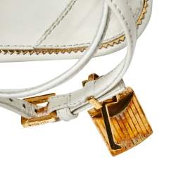 Tom Ford White Leather Padlock Open Toe Sandals Size 36