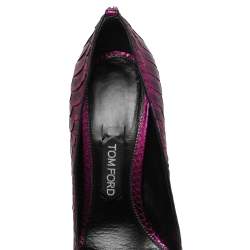 Tom Ford Pink Python Leather Pointed Toe Pumps Size 41