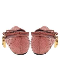 Tom Ford Python Leather Ankle Wrap Lock Ballet Flats Size 41