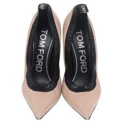 Tom Ford Beige Leather Pointed Toe Pumps Size 40