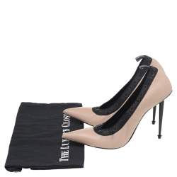 Tom Ford Beige Leather Pointed Toe Pumps Size 40