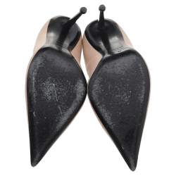 Tom Ford Beige Leather Pointed Toe Pumps Size 40
