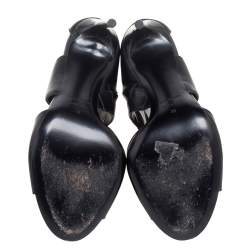 Tom Ford Black Leather Lock Booties Size 39