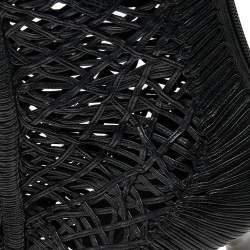 Pre Owned Tom Ford Black Leather Lace Up Over The Knee Boots Size 37