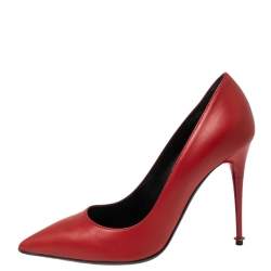 Tom Ford Red Leather Pointed Toe Pumps Size 38.5