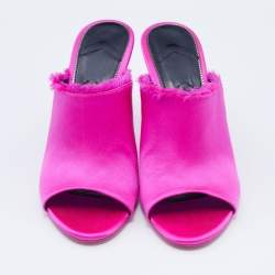 Pre Owned Tom Ford Pink Satin Open Toe Sandals Size 36