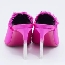 Pre Owned Tom Ford Pink Satin Open Toe Sandals Size 36