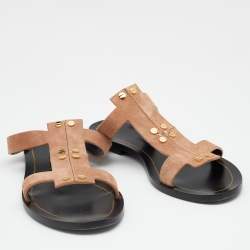 Tom Ford Beige Suede Flat Sandals Size 39