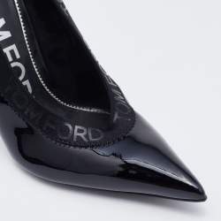 Tom Ford Black Patent Leather Pointed Toe Pumps Size 37