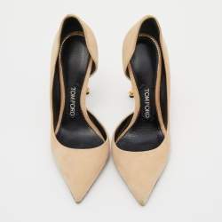 Pre Owned Tom Ford Beige Suede D’orsay Pumps Size 36
