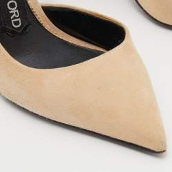 Pre Owned Tom Ford Beige Suede D’orsay Pumps Size 36
