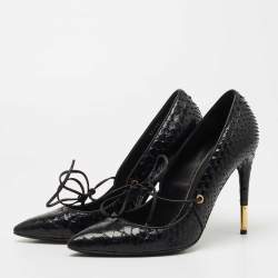 Tom Ford Black Python Mary Jane Pumps Size 39.5