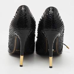 Tom Ford Black Python Mary Jane Pumps Size 39.5