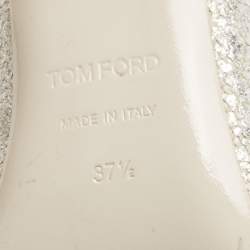 Pre Owned Tom Ford Silver Texture Leather Ombre Pumps Size 37.5