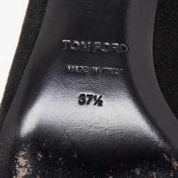 Tom Ford Black  Suede Pointed Toe Pumps Size 37.5