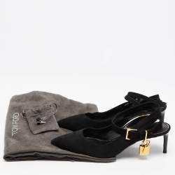 Tom Ford Black  Suede Pointed Toe Pumps Size 37.5