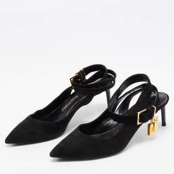 Tom Ford Black  Suede Pointed Toe Pumps Size 37.5