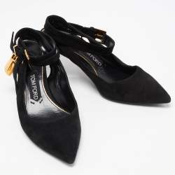 Tom Ford Black  Suede Pointed Toe Pumps Size 37.5