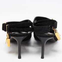 Tom Ford Black  Suede Pointed Toe Pumps Size 37.5