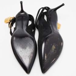 Tom Ford Black  Suede Pointed Toe Pumps Size 37.5