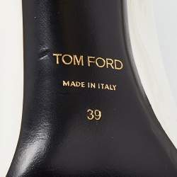 Pre Owned Tom Ford Off White Patent Leather Pointed Toe Pumps Size 39