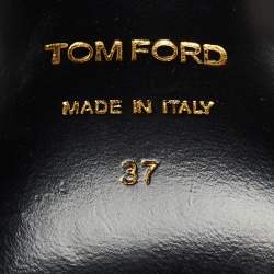 Pre Owned Tom Ford Black Suede Ankle Wrap Crisscross Sandals Size 37